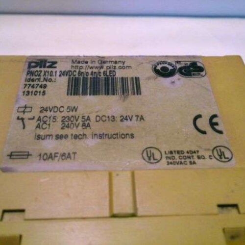 Safety Relay, PNOZ X10.1, 24VDC 6n/o 4n/c 6LED, 774749, Pilz, Made in Germany