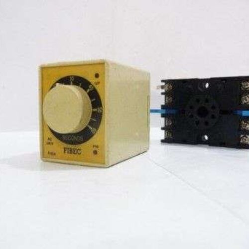 Timer with Base, FH3A, 0 ~ 60 Sec, 240 VAC, FIBEC Electronics