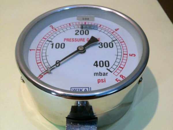 Pressure Gauge, Dial Size 4'', 0-400 mbar wika, Made in China - Image 2