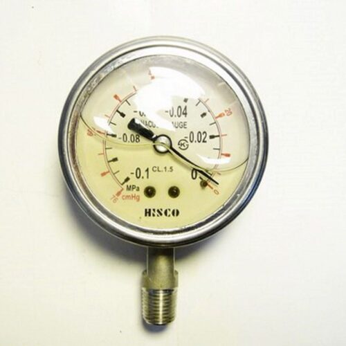 Vacuum Pressure Gauge, -0.1~0 MPa, Hisco, Made in USA