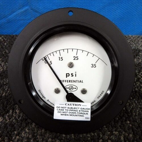 Differential Pressure Gauge,1201PG-IC-3.5F, Miltary Grade, Orange Reserch, USA