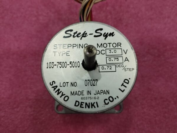 SANYO DENKI STEP-SYN Stepping Motor 103-7500-5010, JAPAN - Image 4