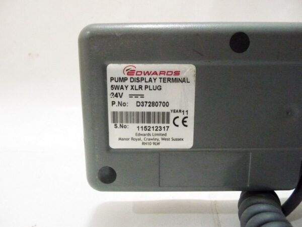 Pump Display Terminal, 5WAY XLR PLUG, D37280700, EDWARDS - Image 3